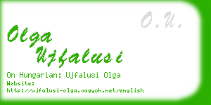 olga ujfalusi business card